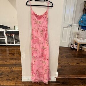 Peppermayo Orlando Pink Floral Maxi Dress Size 0